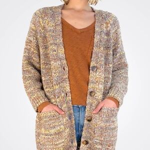 Hello Nite Revolve NWT size Medium Gray‎ multi color oversized cardigan